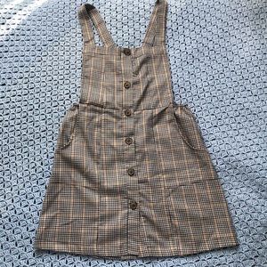 COPY - Urban Romantics | Plaid Mini Overall Dress | Size S